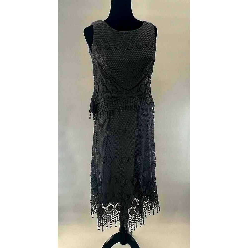 Eva Franco Grey lace Dress Size 0